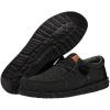 imageHey Dude Mens Wally Canvas  Mens Loafers  Mens Slip On Shoes  Comfortable ampamp LightWeightBlackBlack