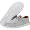 imageHey Dude Mens Wally Canvas  Mens Loafers  Mens Slip On Shoes  Comfortable ampamp LightWeightLight Grey