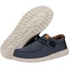 imageHey Dude Mens Wally Canvas  Mens Loafers  Mens Slip On Shoes  Comfortable ampamp LightWeightNavy
