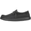 imageHey Dude Mens Wally Canvas  Mens Loafers  Mens Slip On Shoes  Comfortable ampamp LightWeightWaxed Black