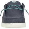 imageHey Dude Mens Wally Canvas  Mens Loafers  Mens Slip On Shoes  Comfortable ampamp LightWeightWaxed Navy