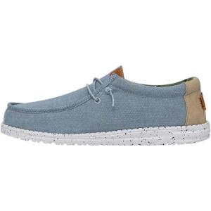 imageHey Dude Mens Wally Canvas  Mens Loafers  Mens Slip On Shoes  Comfortable ampamp LightWeightBlue