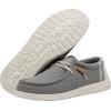 imageHey Dude Mens Wally Linen  Mens Loafers  Mens Slip On Shoes  Comfortable ampamp LightWeightGrey