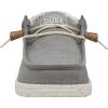 imageHey Dude Mens Wally Linen  Mens Loafers  Mens Slip On Shoes  Comfortable ampamp LightWeightGrey