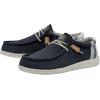 imageHey Dude Mens Wally Linen  Mens Loafers  Mens Slip On Shoes  Comfortable ampamp LightWeightNavy