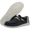 imageHey Dude Mens Wally Linen  Mens Loafers  Mens Slip On Shoes  Comfortable ampamp LightWeightNavy