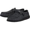 imageHey Dude Mens Wally Stretch  Mens Loafers  Mens Slip On Shoes  Comfortable ampamp LightWeightBlack Midnight Bunker