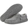 imageHey Dude Mens Wally Stretch  Mens Loafers  Mens Slip On Shoes  Comfortable ampamp LightWeightGrey Melange