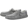 imageHey Dude Mens Wally Stretch  Mens Loafers  Mens Slip On Shoes  Comfortable ampamp LightWeightGrey Melange