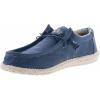 imageHey Dude Mens Wally Stretch  Mens Loafers  Mens Slip On Shoes  Comfortable ampamp LightWeightIndigo Stretch