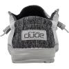 imageHey Dude Mens Wally Stretch  Mens Loafers  Mens Slip On Shoes  Comfortable ampamp LightWeightMulti Grey Platinum Fleece