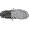 imageHey Dude Mens Wally Stretch  Mens Loafers  Mens Slip On Shoes  Comfortable ampamp LightWeightMulti Grey Platinum Fleece