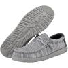 imageHey Dude Mens Wally Stretch  Mens Loafers  Mens Slip On Shoes  Comfortable ampamp LightWeightMulti Grey Platinum Fleece