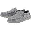 imageHey Dude Mens Wally Stretch  Mens Loafers  Mens Slip On Shoes  Comfortable ampamp LightWeightMulti Grey Platinum Fleece