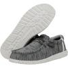 imageHey Dude Mens Wally Stretch  Mens Loafers  Mens Slip On Shoes  Comfortable ampamp LightWeightStone White