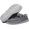 imageHey Dude Mens Wally Stretch  Mens Loafers  Mens Slip On Shoes  Comfortable ampamp LightWeightStretch Carbon