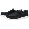 imageHey Dude Wally Stretch Canvas  Mens Shoes  Men Slipon Loafers  Comfortable ampamp LightweightBlackWhite