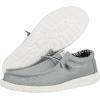 imageHey Dude Wally Stretch Canvas  Mens Shoes  Men Slipon Loafers  Comfortable ampamp LightweightLight Grey