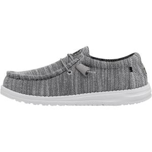 imageHey Dude Mens Wally Stretch  Mens Loafers  Mens Slip On Shoes  Comfortable ampamp LightWeightGranite