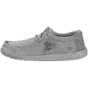 imageHey Dude Mens Wally Stretch  Mens Loafers  Mens Slip On Shoes  Comfortable ampamp LightWeightGrey