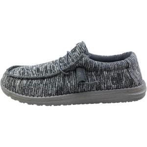 imageHey Dude Mens Wally Stretch  Mens Loafers  Mens Slip On Shoes  Comfortable ampamp LightWeightGreyBlack