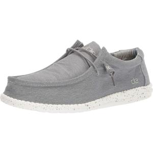 imageHey Dude Mens Wally Stretch  Mens Loafers  Mens Slip On Shoes  Comfortable ampamp LightWeightIron Grey