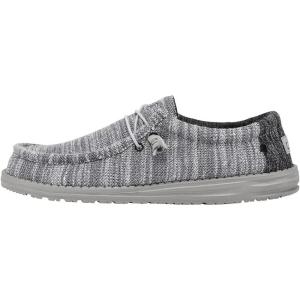 imageHey Dude Mens Wally Stretch  Mens Loafers  Mens Slip On Shoes  Comfortable ampamp LightWeightPlatinum Mix Fleece