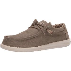 imageHey Dude Mens Wally Stretch  Mens Loafers  Mens Slip On Shoes  Comfortable ampamp LightWeightStretch Tobacco