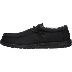 imageHey Dude Wally Stretch Canvas  Mens Shoes  Men Slipon Loafers  Comfortable ampamp LightweightBlackBlack