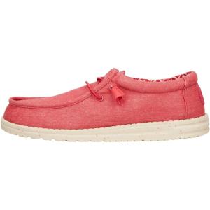 imageHey Dude Wally Stretch Canvas  Mens Shoes  Men Slipon Loafers  Comfortable ampamp LightweightKaranda Red