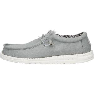 imageHey Dude Wally Stretch Canvas  Mens Shoes  Men Slipon Loafers  Comfortable ampamp LightweightLight Grey