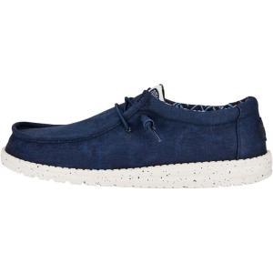 imageHey Dude Wally Stretch Canvas  Mens Shoes  Men Slipon Loafers  Comfortable ampamp LightweightNavy