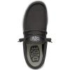 imageHey Dude Mens Wally Slub Moc Toe ShoesDark Grey