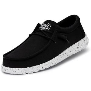 imageHey Dude Mens Wally Slub Moc Toe ShoesBlack