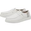 imageHey Dude Womens Wendy Linen  Womens Shoes  Womens Lace Up Loafers  Comfortable ampamp LightWeightLinen Natural White