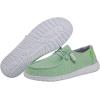 imageHey Dude Womens Wendy Linen  Womens Shoes  Womens Lace Up Loafers  Comfortable ampamp LightWeightLinen Summer Green