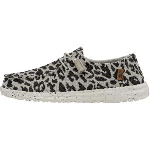 imageHey Dude Wendy Print  Womens Shoes  Womens Slipon Loafers  Comfortable ampamp LightWeightCheetah Grey