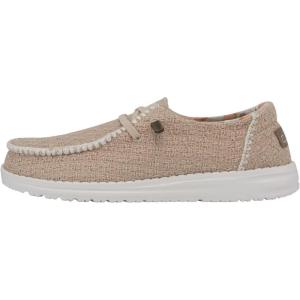 imageHey Dude Wendy Print  Womens Shoes  Womens Slipon Loafers  Comfortable ampamp LightWeightWoven Nut