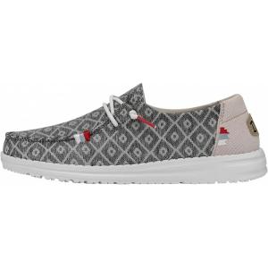 imageHey Dude Womens Wendy Boho SlipOn Casual Shoes LoaferEmbroidery Dark Grey