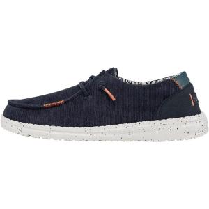 imageHey Dude Womens Wendy Linen  Womens Shoes  Womens Lace Up Loafers  Comfortable ampamp LightWeightCorduroy Navy