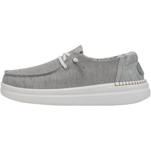 imageHey Dude Womens Wendy Linen  Womens Shoes  Womens Lace Up Loafers  Comfortable ampamp LightWeightLunar Rock