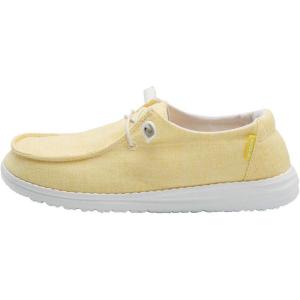 imageHey Dude Womens Wendy Linen  Womens Shoes  Womens Lace Up Loafers  Comfortable ampamp LightWeightSunshine
