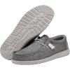 imageHey Dude Mens All Wally Styles  Mens Shoes  Mens Lace Up Loafers  Comfortable ampamp LightWeightAsh Crosshatch