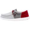 imageHey Dude Mens All Wally Styles  Mens Shoes  Mens Lace Up Loafers  Comfortable ampamp LightWeightFunk Dark Grey Red