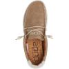 imageHey Dude Mens All Wally Styles  Mens Shoes  Mens Lace Up Loafers  Comfortable ampamp LightWeightRecycled Leather Travertine