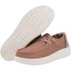 imageHey Dude Womens Wendy Rise Peacock  Womens Shoes  Womens Lace Up Loafers  Comfortable ampamp LightWeightRise Plaid Pink