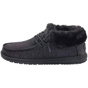 imageHey Dude Girls Britt Youth Multiple Colors ampamp Sizes  Girls Shoes  Girls Lace Up Boots  Comfortable ampamp LightWeightSparking Total Black