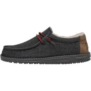 imageHey Dude Mens All Wally Styles  Mens Shoes  Mens Lace Up Loafers  Comfortable ampamp LightWeightBlack Shell