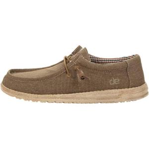 imageHey Dude Mens All Wally Styles  Mens Shoes  Mens Lace Up Loafers  Comfortable ampamp LightWeightBrownBeige