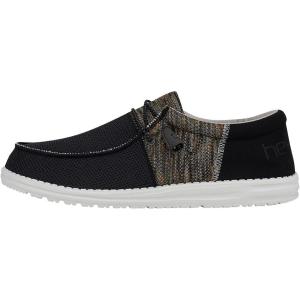 imageHey Dude Mens All Wally Styles  Mens Shoes  Mens Lace Up Loafers  Comfortable ampamp LightWeightFunk Black